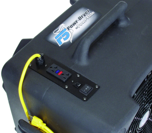 Powr-Flite® PDF5DX Axial Floor Dryer With Handle & Wheels - 2 Speed, 1/4 HP, 3000 CFM