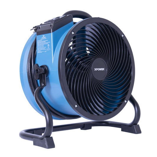 XPOWER X-39AR Sealed Motor Axial Air Mover, Blower, Fan w/ Power Outlets - 1/4 HP, 2100 CFM, Variable Speed