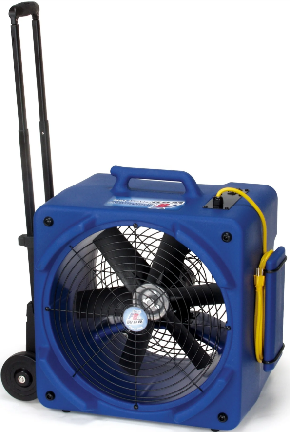 Powr-Flite® PDF6WRD Downdraft Floor Dryer With Handle & Wheels - 2 Speed, 1/4 HP, 3500 CFM